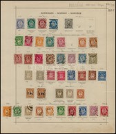* O Norvégia Gyűjtemény 1868-1914, 57 Különféle Bélyeg 2 Albumlapon / Norway Collection, 57 Different Stamps (Mi EUR 560 - Otros & Sin Clasificación