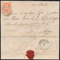 1858 5kr II Felkasírozott Levéldarabon 'PAKS' - 'FÖLDVÁR' - Autres & Non Classés