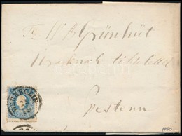 1860 15kr Lemezhibás Bélyeg - Folt A Bal Oldali értékszám Mellett - Levélen ,,DEBRECZIN' - Pest - Autres & Non Classés