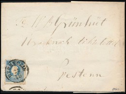 1860 15kr Lemezhibás Bélyeg - Folt A Bal Oldali értékszám Mellett - Levélen ,,DEBRECZIN' - Pest - Other & Unclassified