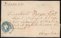 1863 15kr Levélen '(DEB)RECZIN' - Szeged - Other & Unclassified