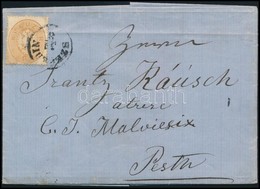 1863 15kr (regiszterhajtás) Levélen 'SZEGEDIN' - Pesth - Altri & Non Classificati