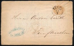 1865 15kr Levélen 'PESTH' - Fünfkirchen - Altri & Non Classificati