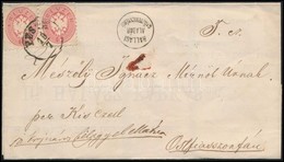 1866 5kr Pár Levélen 'PESTH' - 'RAAB' - Ostfiasszonyfa - Other & Unclassified