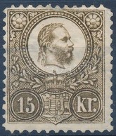 * 1883 Újnyomat 15 Kr Felül Elvékonyodás / Thin Paper Above - Altri & Non Classificati