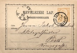 1871 2kr Díjjegyes Levelezőlap 'BERETTYÓ=UJFALU' - 'PEST/ESTE' - Sonstige & Ohne Zuordnung