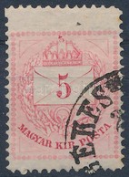 O 1874 5kr Extra Magasra Fogazott Bélyeg - Altri & Non Classificati