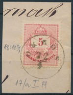 1874 5kr I. Típus, Durva Gyöngyjavítással (ex Lovász) - Altri & Non Classificati