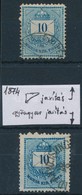 O 1874 2 Db 10kr, Az Egyik Háromszög A Másik Gyöngysorjavítással - Otros & Sin Clasificación