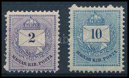 ** * 1881 2kr Palakék Falcos / Hinged + 10kr - Andere & Zonder Classificatie