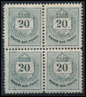 ** * 1881 20kr Szürke Négyestömb - Autres & Non Classés