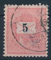 O 1889 5kr A Postakürt Alatt Látványos Lemezkopás - Other & Unclassified