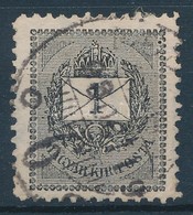 O 1898 1kr 11 1/2 Fogazással, Lemezhiba A Jobb Felső Sarokban - Autres & Non Classés