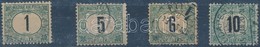O 1903 Zöld Portó Sor 4 értéke 2. Vízjelállás - Sonstige & Ohne Zuordnung