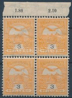 ** * 1904 Turul 3f ívszéli Négyestömb, 3 Bélyeg Postatiszta - Andere & Zonder Classificatie