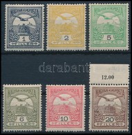 * 1908 Turul 1f, 2f, 5f, 6f, 10f, 20f (7.500) - Sonstige & Ohne Zuordnung