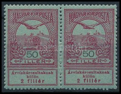 ** 1913 Árvíz I. 50f Pár, A Jobb Oldali II-es Típus - Otros & Sin Clasificación