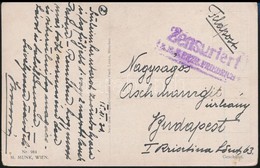 1915 Képeslap Haditengerészeti Postával  'Zensuriert S.M.S. ERZH. FRIEDRICH' - Otros & Sin Clasificación