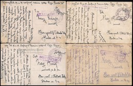 1918 4 Db Képeslap / 4 Postcards 'BRIEFZENSUR Der  K.u.k. Seeflugstation Pola' + 'MFP POLA' - Andere & Zonder Classificatie