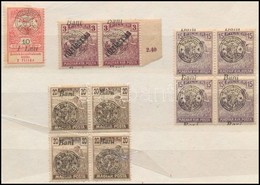 ** * Nagyvárad 1919 11 Db Bélyeg, Közte Párok és 4-es Tömb, Eltolódott Felülnyomás, Garancia Nélkül - Altri & Non Classificati