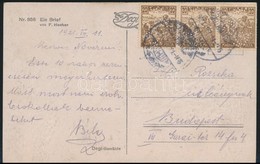 1921 Képeslap PMKB Céglyukasztásos Bélyegekkel - Sonstige & Ohne Zuordnung