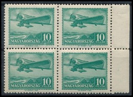 ** 1933 Repülő 10f Négyestömb (4.000) - Autres & Non Classés