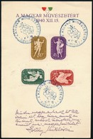 1940 Művész Sor Emléklapon - Autres & Non Classés