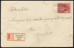 1941 Ajánlott Levél ALSÓNEMESAPÁTI Postaügynökségi Bélyegzéssel / Registered Cover With Postal Agency Postmark - Autres & Non Classés
