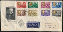 1947 Roosevelt Sor Légi FDC New Yorkba - Other & Unclassified