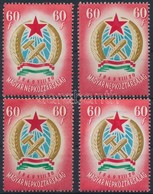 ** 1949 4 Db Alkotmány 60f Különféle Elfogazások - Other & Unclassified