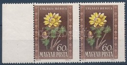 ** 1950 Virág 60f ívszéli Pár Látványos Elfogazással - Autres & Non Classés