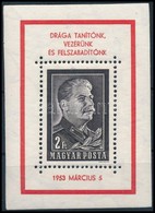** 1953 Sztálin Gyászblokk Szép Minőségben (6.000) - Autres & Non Classés