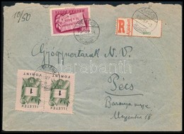 1950 Érdekes Ajánlott Küldemény, Részben Illetékbélyeggel Bérmentesítve 'VÉMÉND' - Pécs, Ritka - Autres & Non Classés