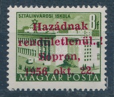 ** 1956 Sopron 8f MEFESZ Sopron és Bévi Garanciabélyegzéssel - Andere & Zonder Classificatie