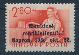 ** 1956 Sopron Munka 2,60Ft MEFESZ Sopron és Bévi Garanciabélyegzéssel - Autres & Non Classés