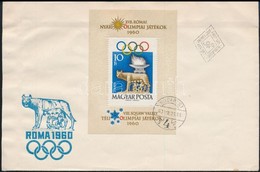 1960 Római Olimpia Blokk FDC-n (6.000) - Otros & Sin Clasificación