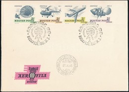 1967 Aerofila II. Vágott Csík + Vágott Blokk 2 FDC-n - Otros & Sin Clasificación