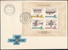 1967 Aerofila I. Vágott Csík + Vágott Blokk 2 FDC-n - Otros & Sin Clasificación