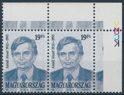 ** 1993 Antal József ívsarki Pár A Tartalék Sarok Részleteivel + Betűs Színkóddal - Otros & Sin Clasificación