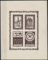 ** 1938/6a Soproni Probék Bélyegnap és Kiállítás Emlékív (7.000) - Autres & Non Classés