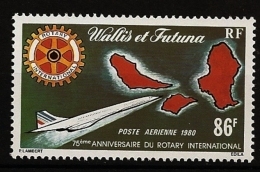 Wallis & Futuna 1979 N° PA 101 ** Avion Supersonique, Aviation, Concorde, Rotary International, Air France, Technologie - Unused Stamps