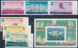 ** 1975 EXPO '75 Okinawa ívszéli Vágott Sor + Blokk,
EXPO '75 Okinawa Margin Imperforated Set + Block
Mi 593-599 + 38 - Autres & Non Classés