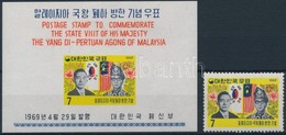 ** 1969 A Malaysiai Király Látogatása Mi 649 + Blokk 282 - Andere & Zonder Classificatie