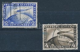 O 1928 Zeppelin Sor Mi 423-424 Y (Mi EUR 110,-) (4 RM-en Bal Oldalon Folt + Foghiba) - Andere & Zonder Classificatie