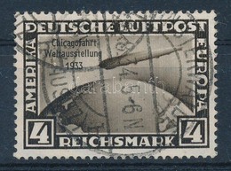 O 1933 Chicagofahrt 4M Mi 498 (Mi EUR 250,-) (hátoldalon Rozsdafolt) - Sonstige & Ohne Zuordnung