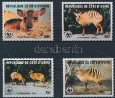 ** 1985 WWF: Zebra-bóbitás Antilop Sor Mi 881-884 + 4 FDC - Otros & Sin Clasificación