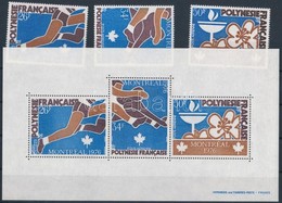 ** 1976 Nyári Olimpia, Montreal Sor Mi 219-221 + Blokk 3 - Autres & Non Classés