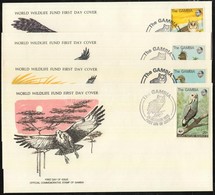 1978 WWF Állatok, Abuko Nemzeti Park Sor 4 FDC-n Mi 374-377 - Autres & Non Classés