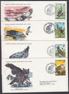 1978 WWF: Madár Sor Mi 374-377 4 Db FDC - Autres & Non Classés