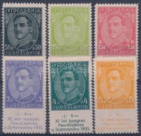 ** 1933 Írók Egyesületének Napja Sor Mi 249-254 (Mi EUR 60,-) - Altri & Non Classificati